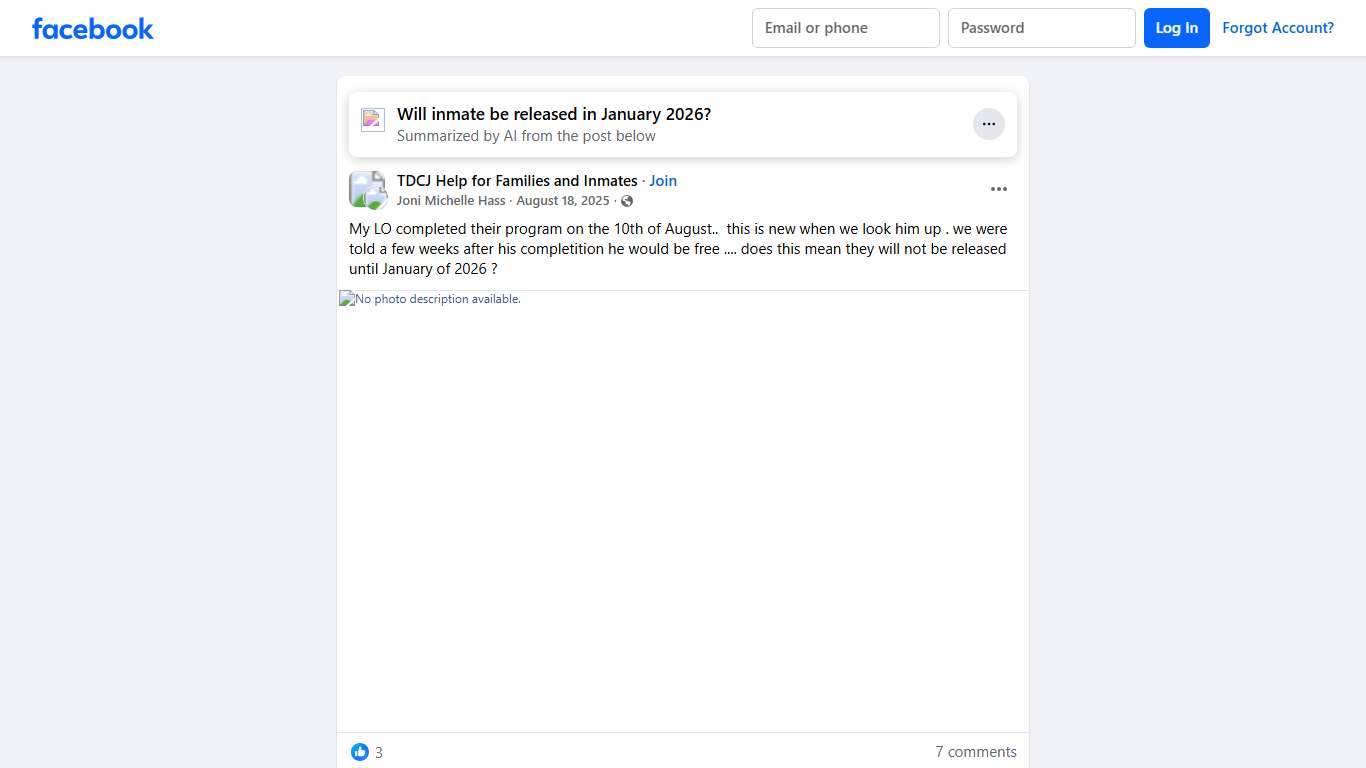 TDCJ Help for Families and Inmates | My LO completed their program on the 10th of August. | Facebook